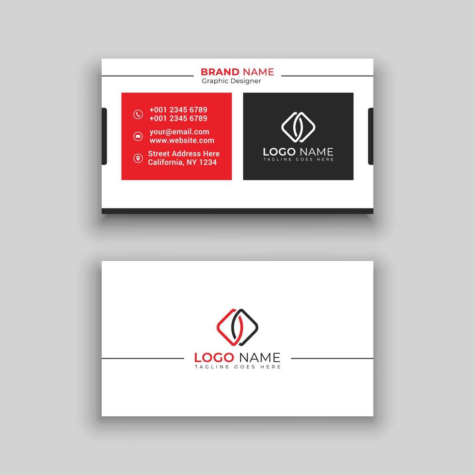 Business card design template vector