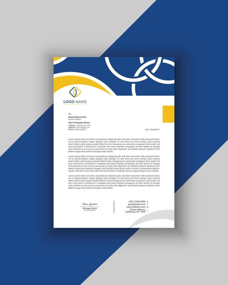 Letterhead Design template vector