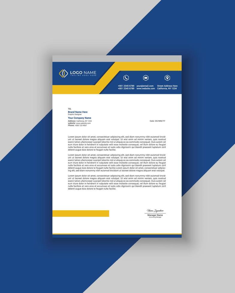 Letterhead Design template vector