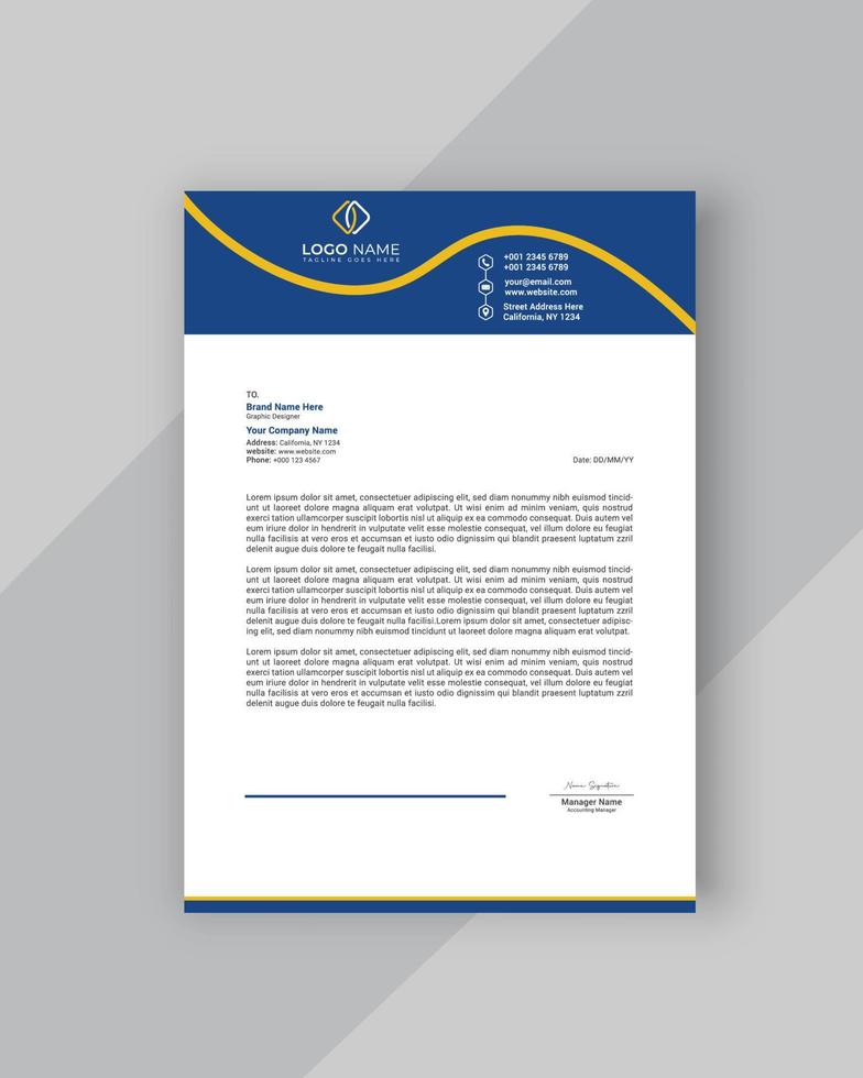 Letterhead Design template vector