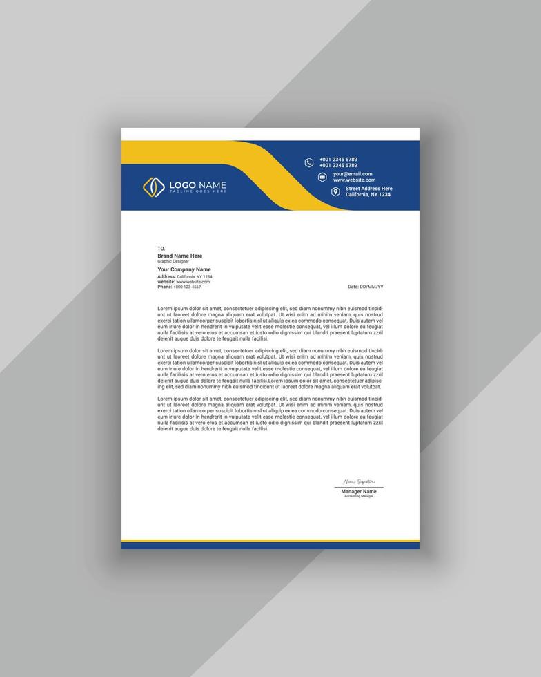 Letterhead Design template vector