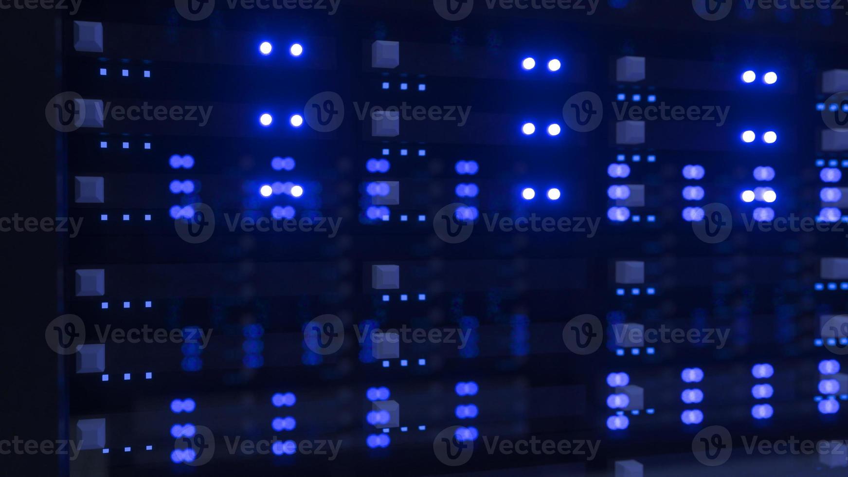Data Center Computer Racks In Network Security Server Room Cryptocurrency Mining photo