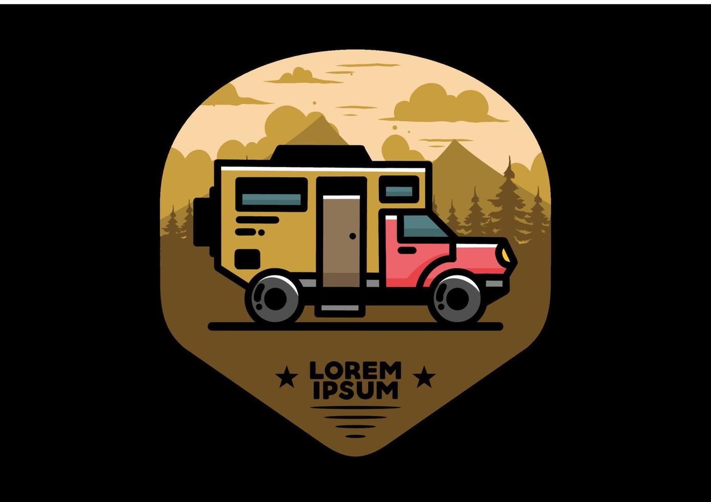 The big overland car illustration design vector