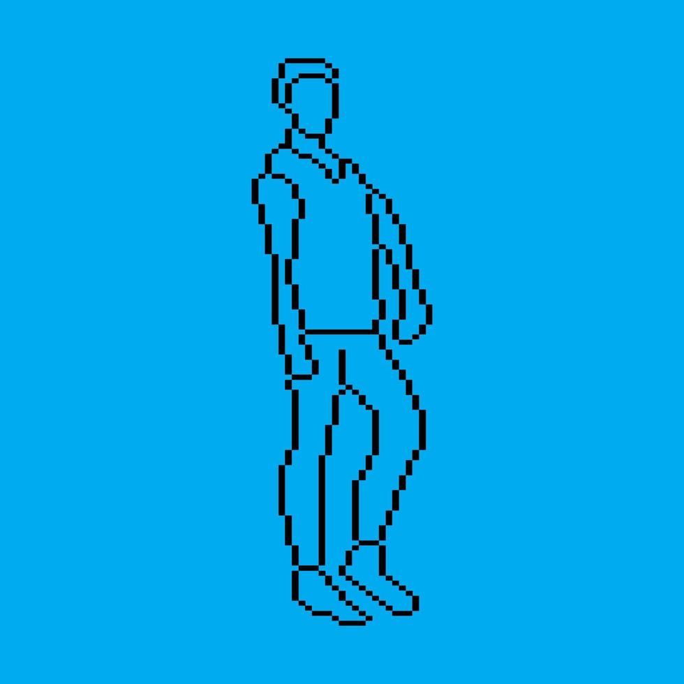 Pixeled human element vector