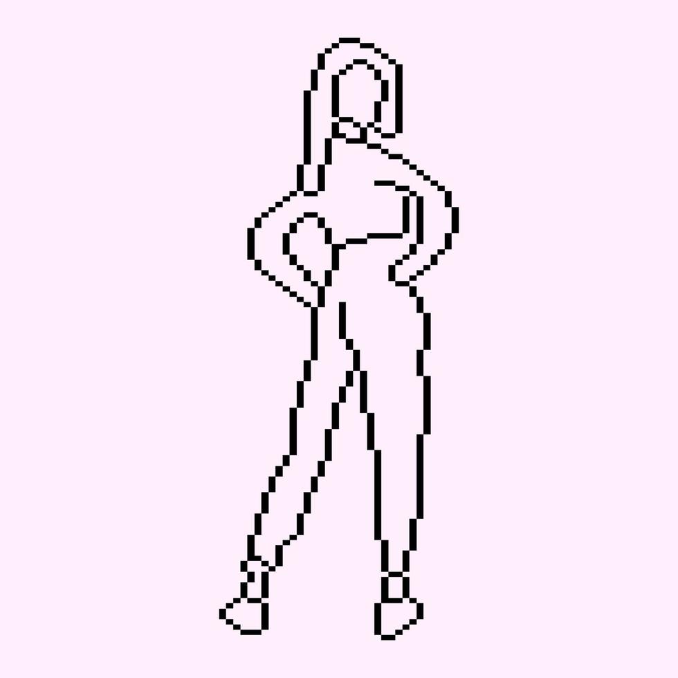 Pixeled human element vector