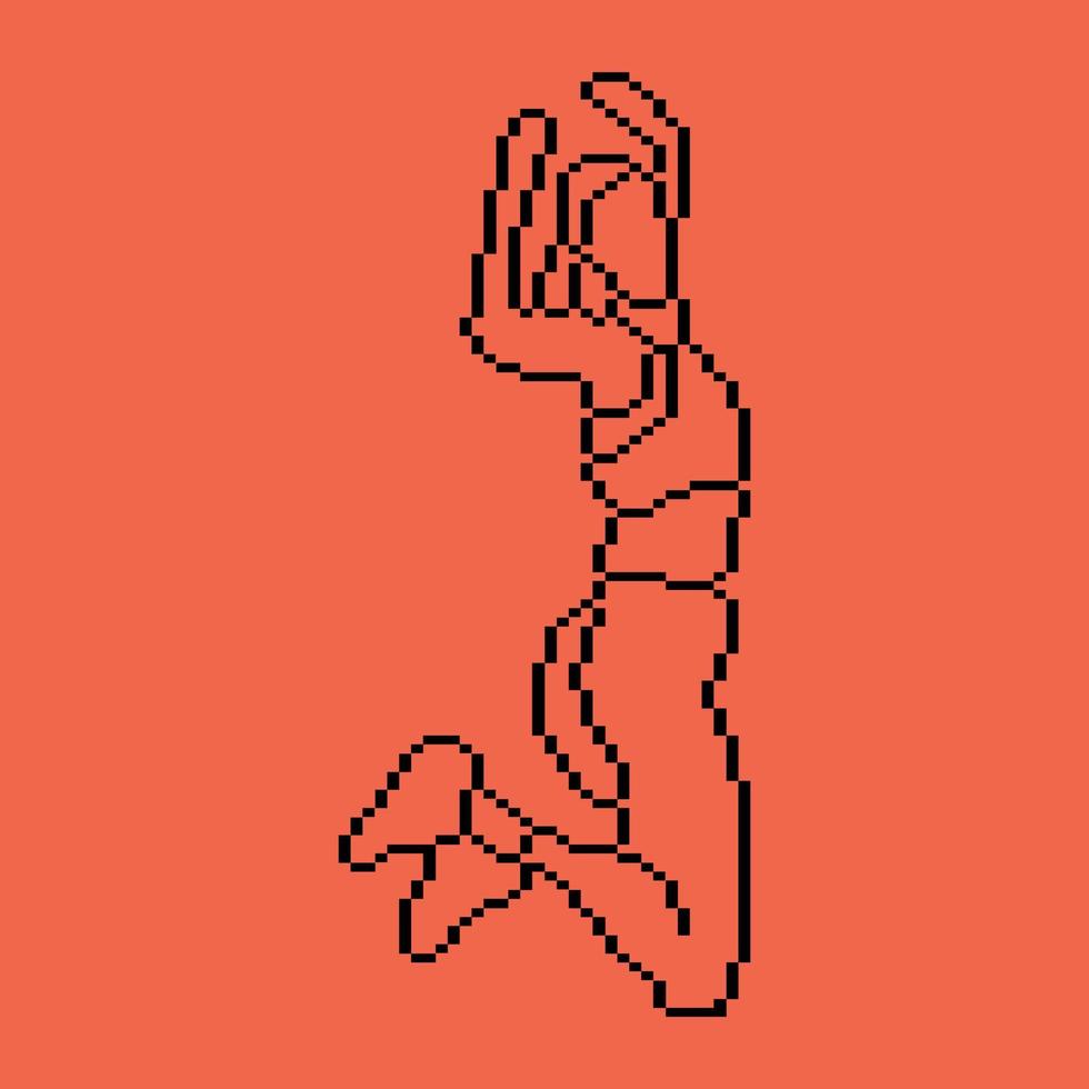 Pixeled human element vector