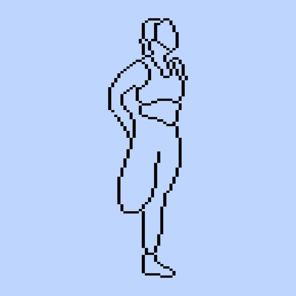 Pixeled human element vector