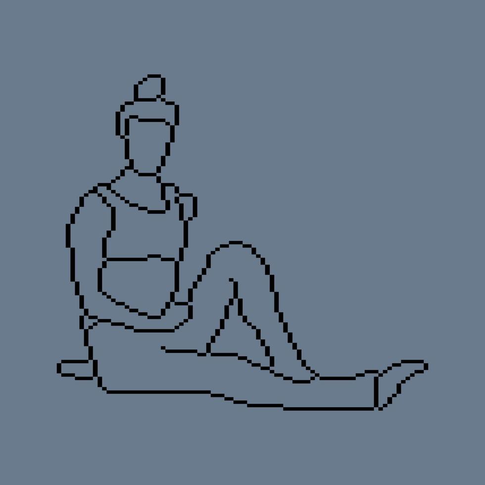 Pixeled human element vector