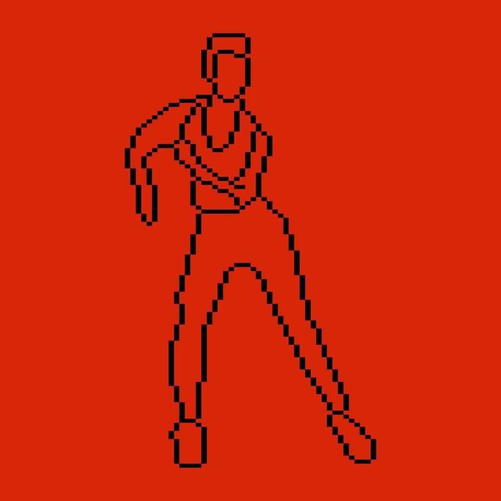 Pixeled human element vector