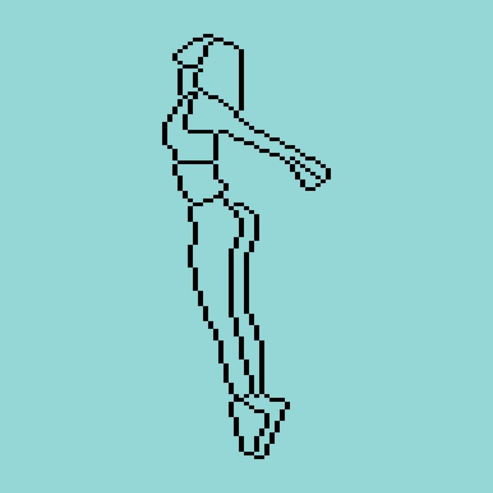 Pixeled human element vector