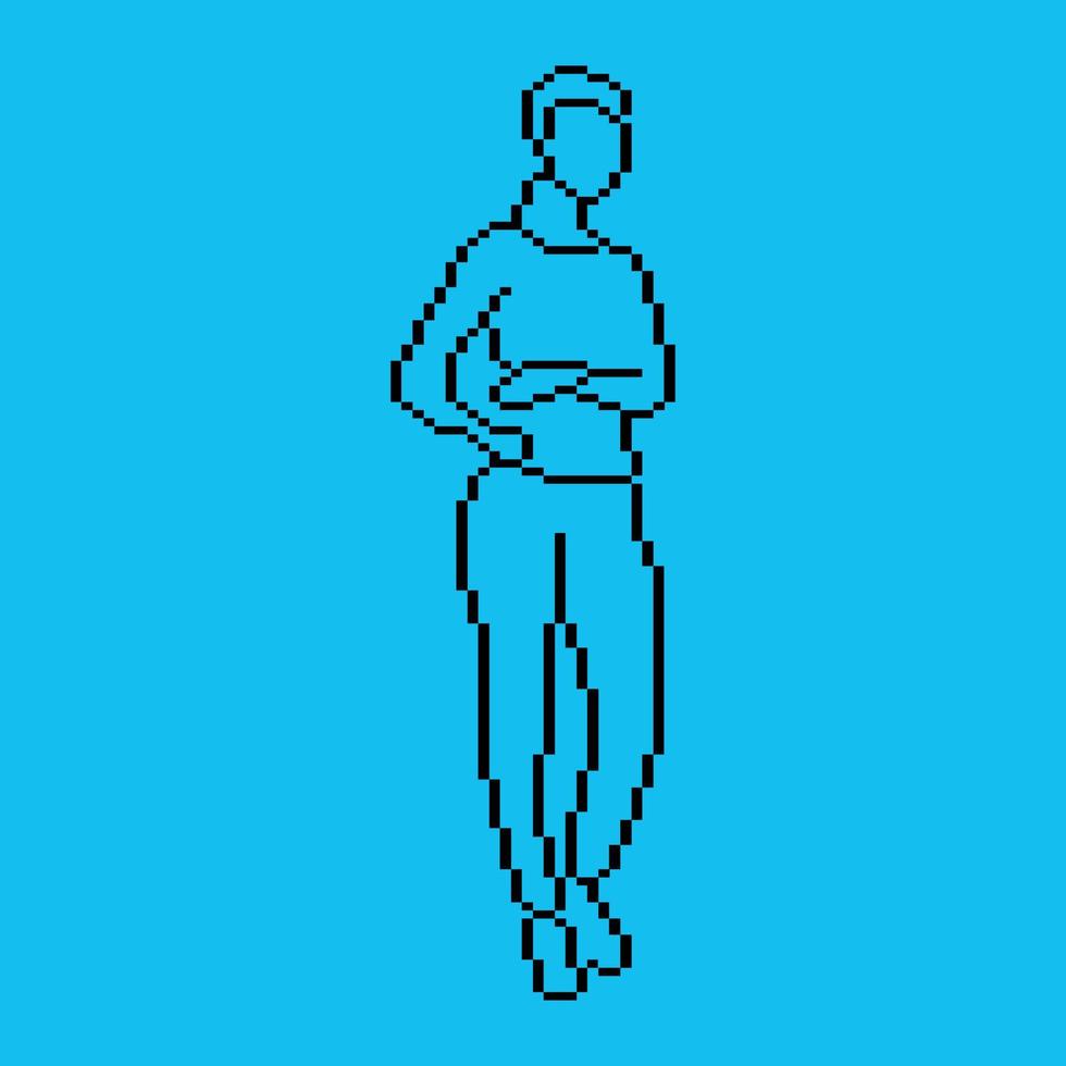 Pixeled human element vector