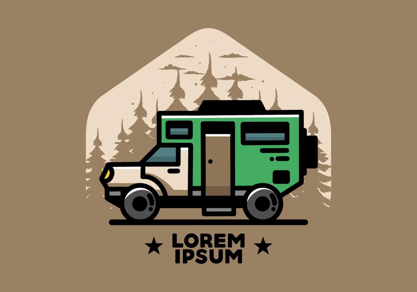 The big overland car illustration design vector