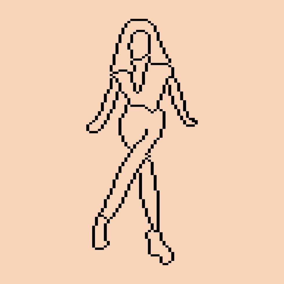 Pixeled human element vector