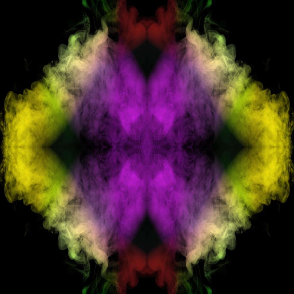 Abstract smoke isolated on black background,Rainbow powder,seamless light pattern photo