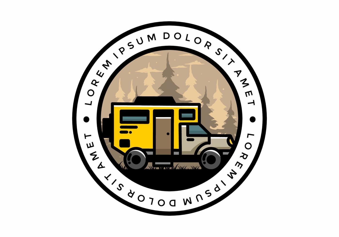 The big overland car illustration design vector