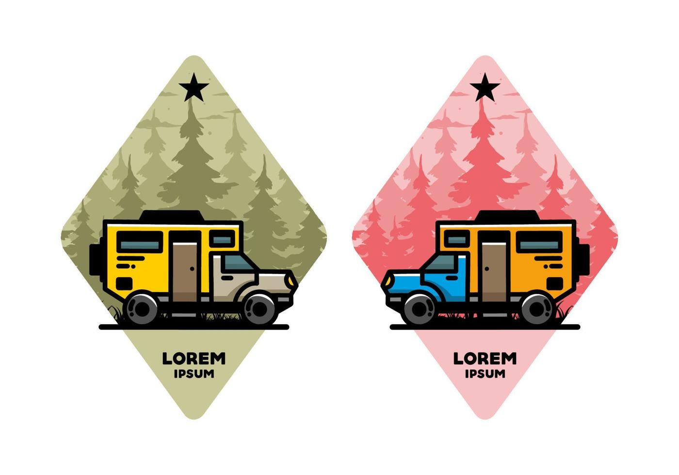 The big overland car illustration design vector