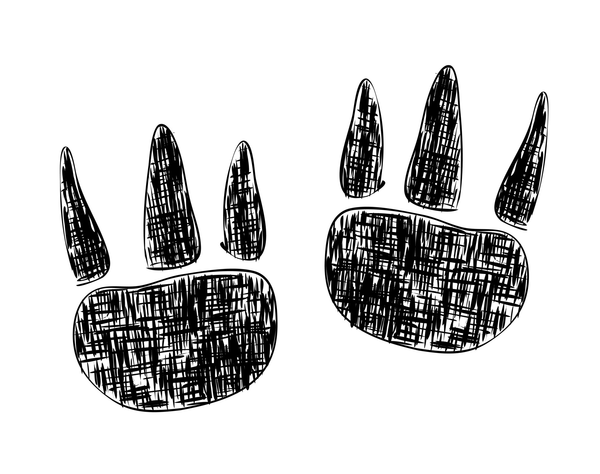 dinosaur foot print sketch 10700110 Vector Art at Vecteezy