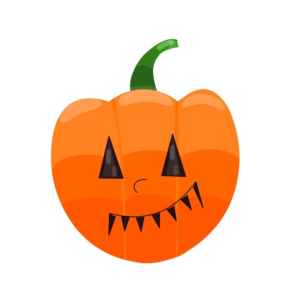 Halloween pumpkin in cartoon style vector