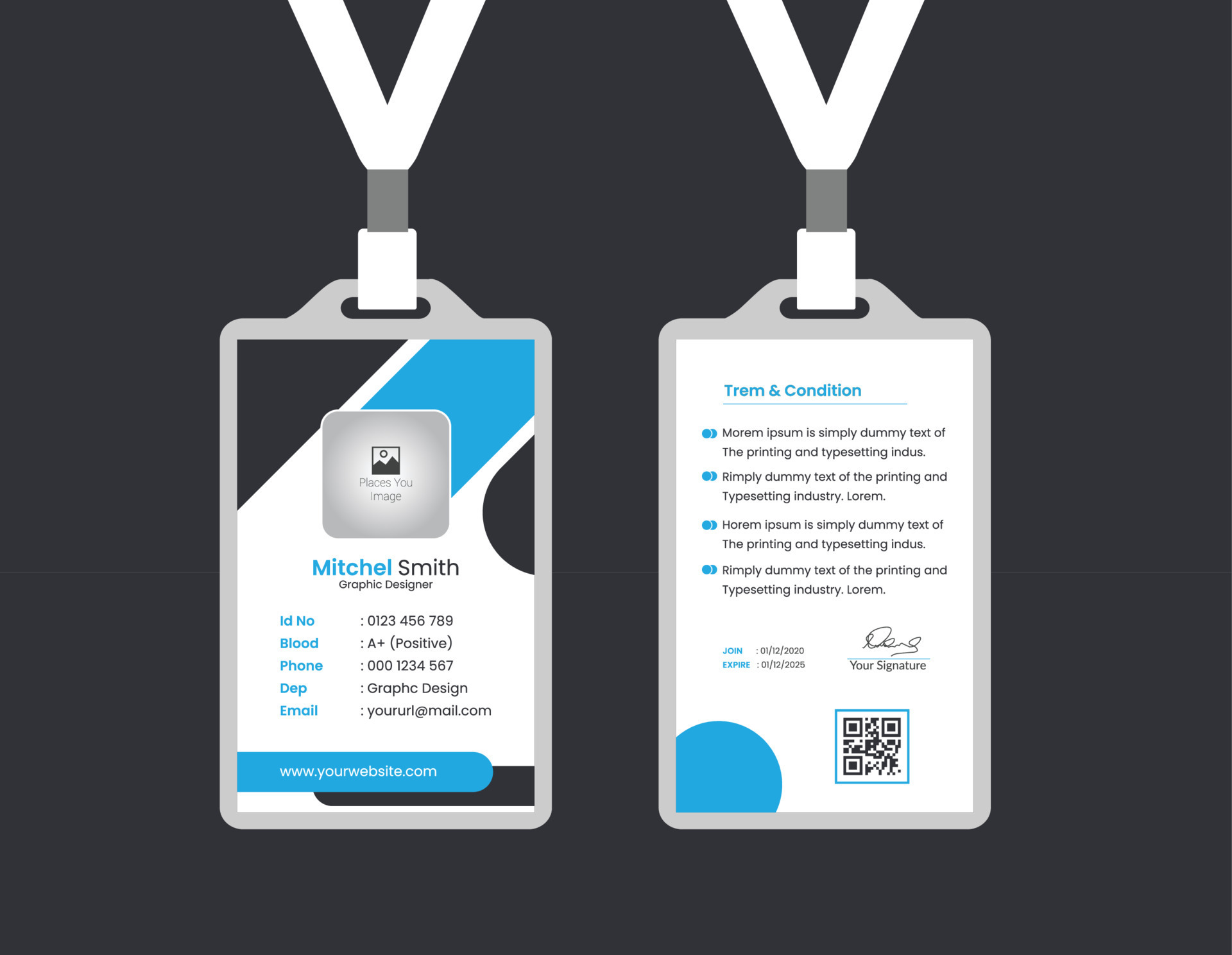Id card for business modern design 10700380 Vector Art at Vecteezy