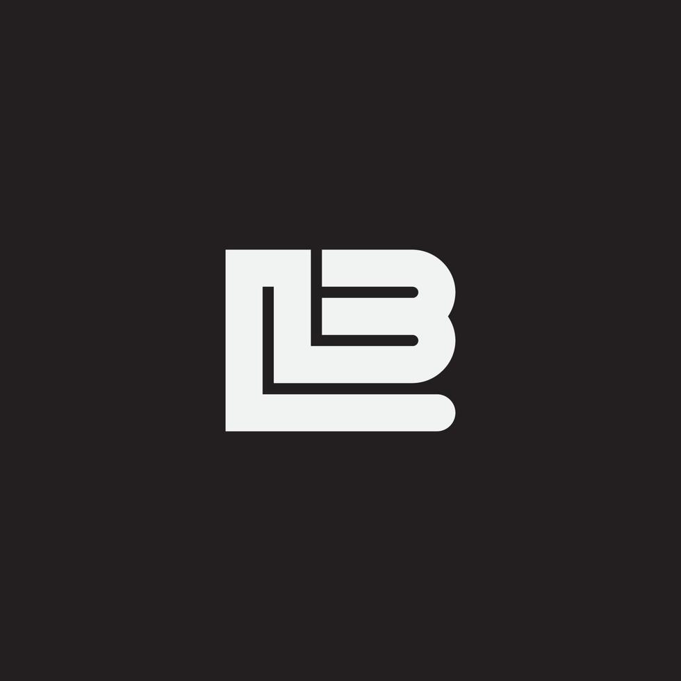 plantilla de logotipo de monograma de letra lb. vector
