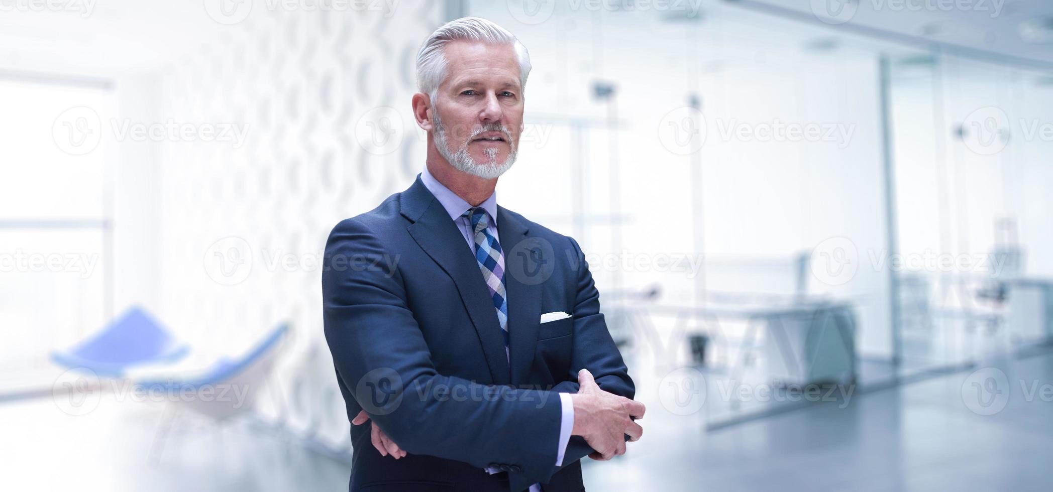 Senior businessman in his office photo