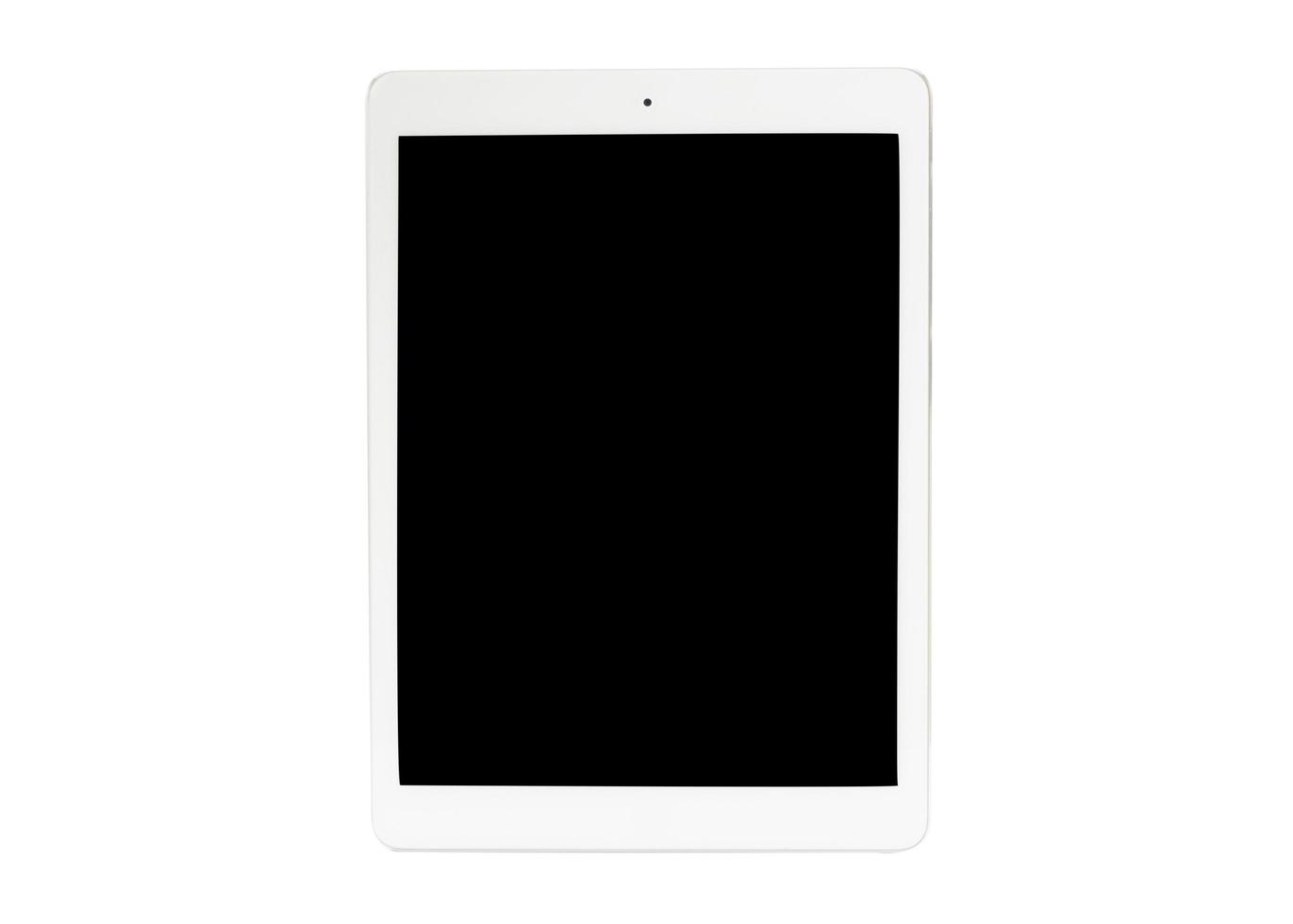 White tablet computer on over white background photo