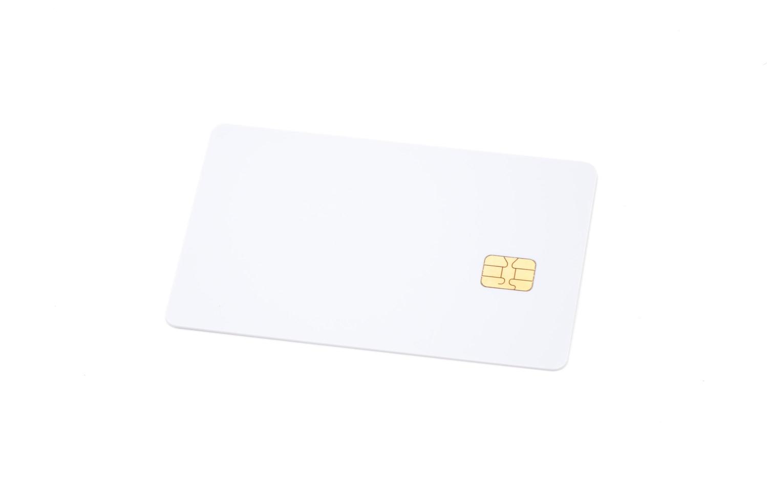 Blank credit card,ATM card isolated on white background photo