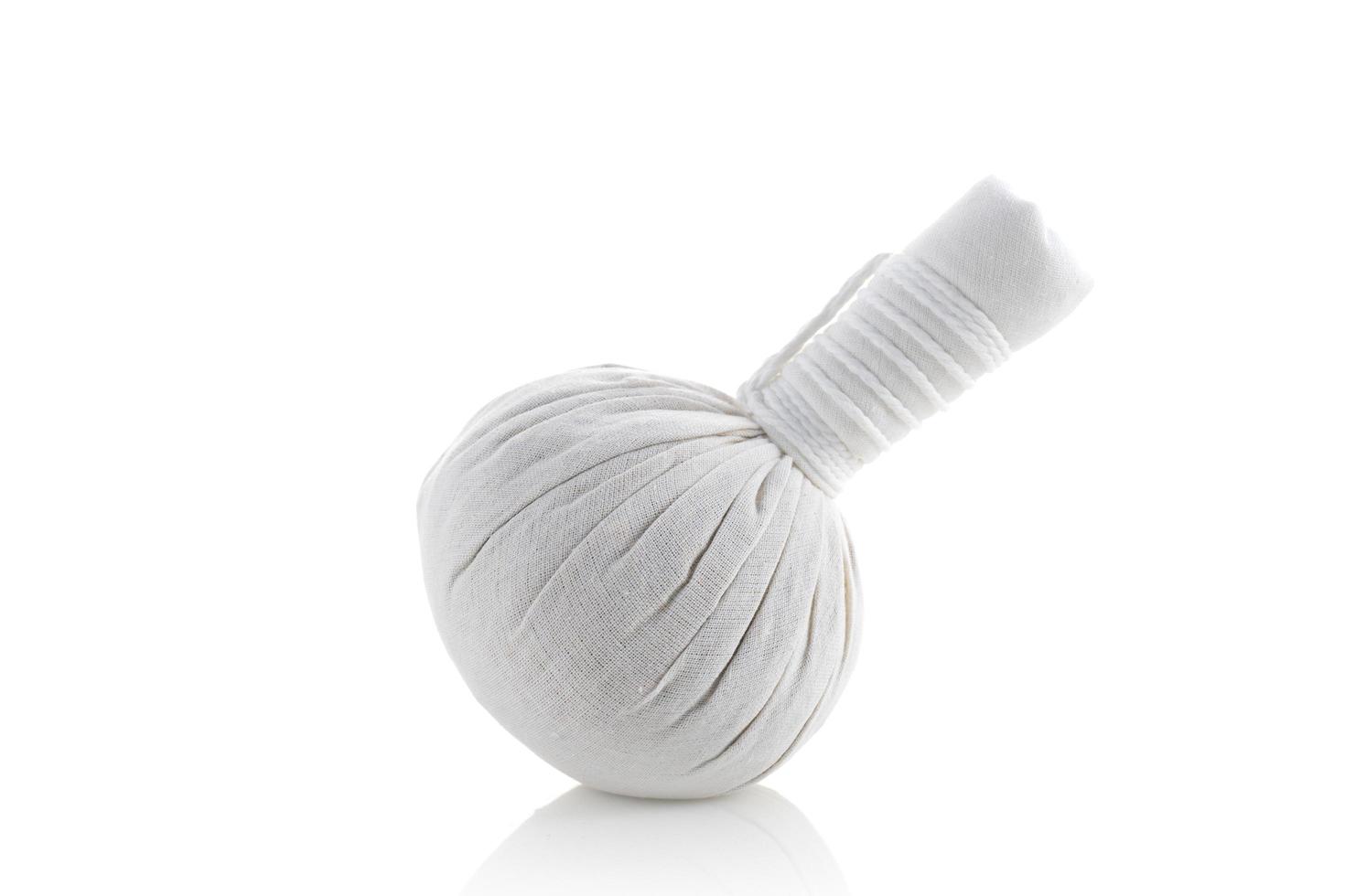 Herbal compress ball for spa treatment photo