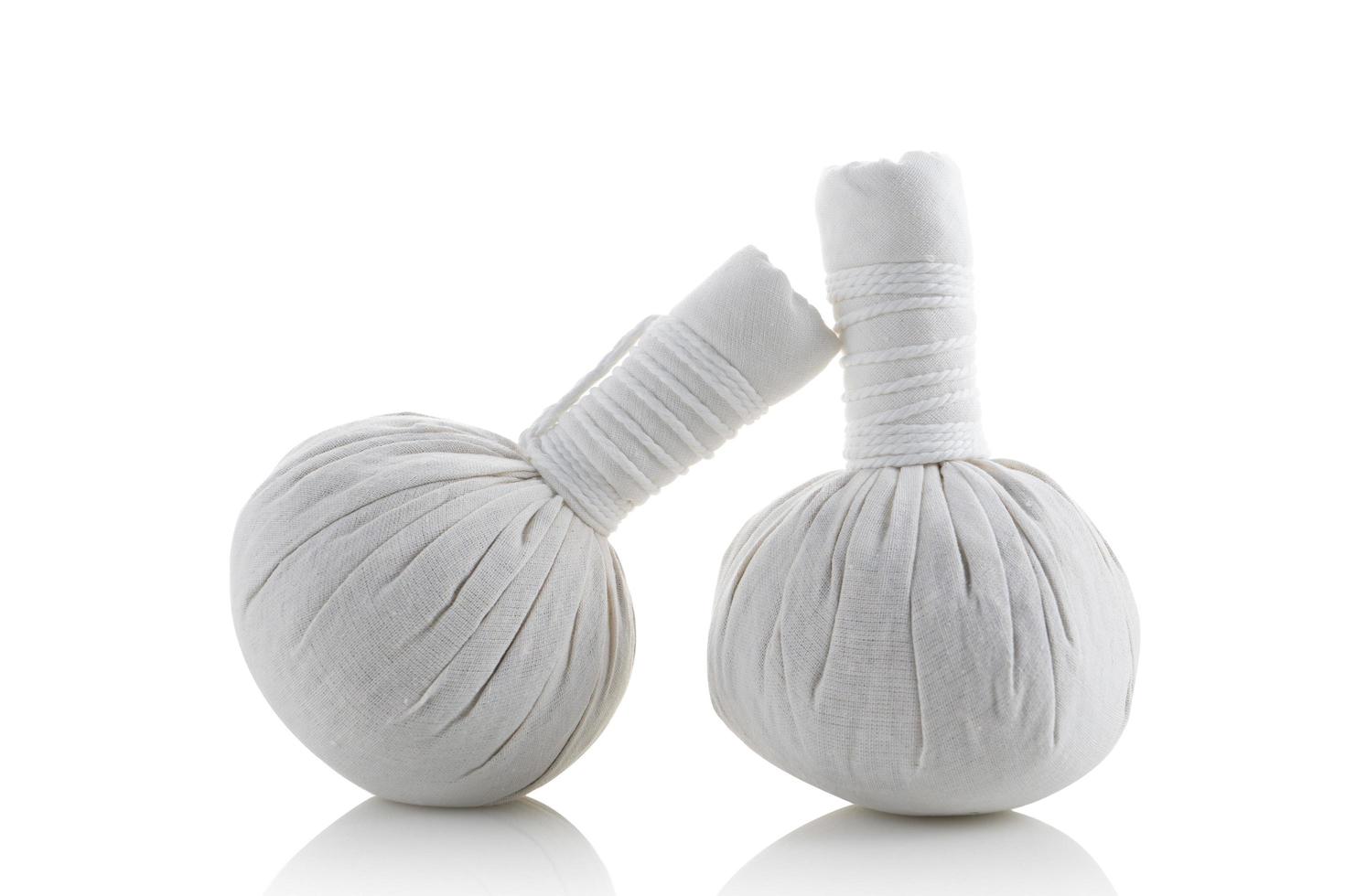 Herbal compress ball for spa treatment photo