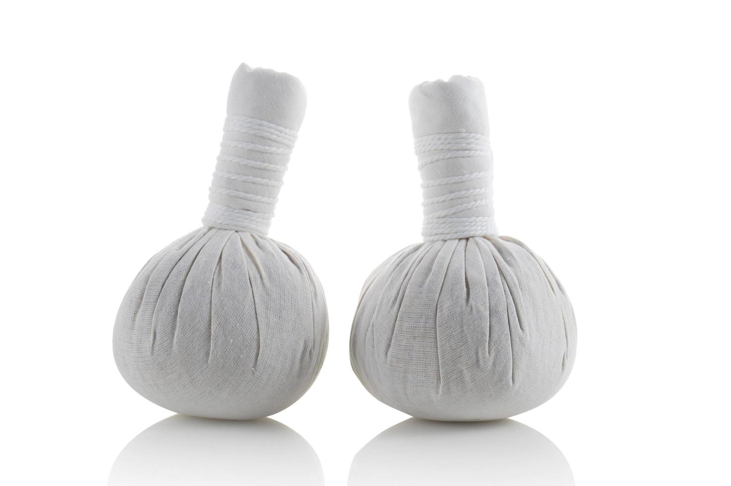 Herbal compress ball for spa treatment photo