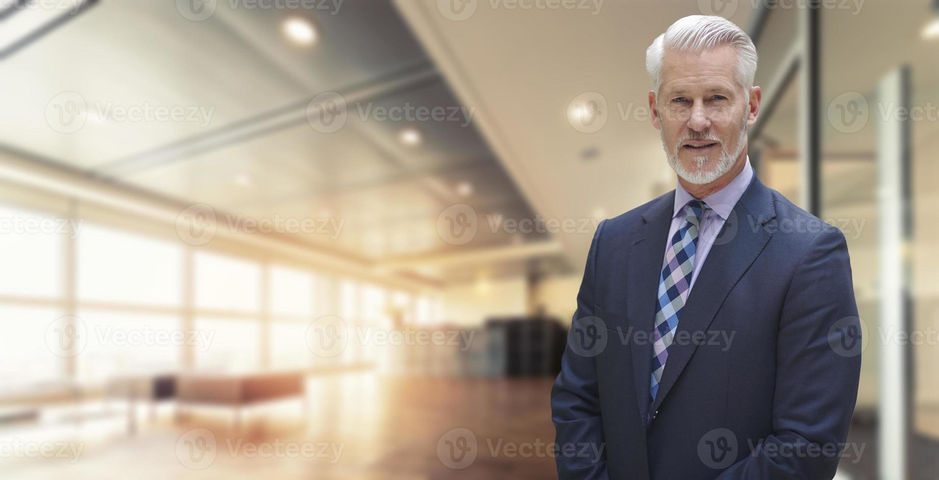 Senior businessman in his office photo