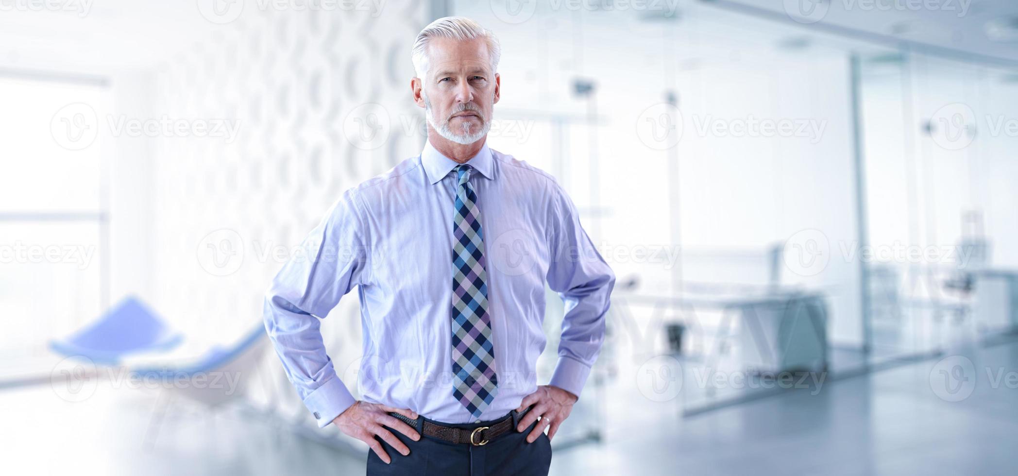 Senior businessman in his office photo