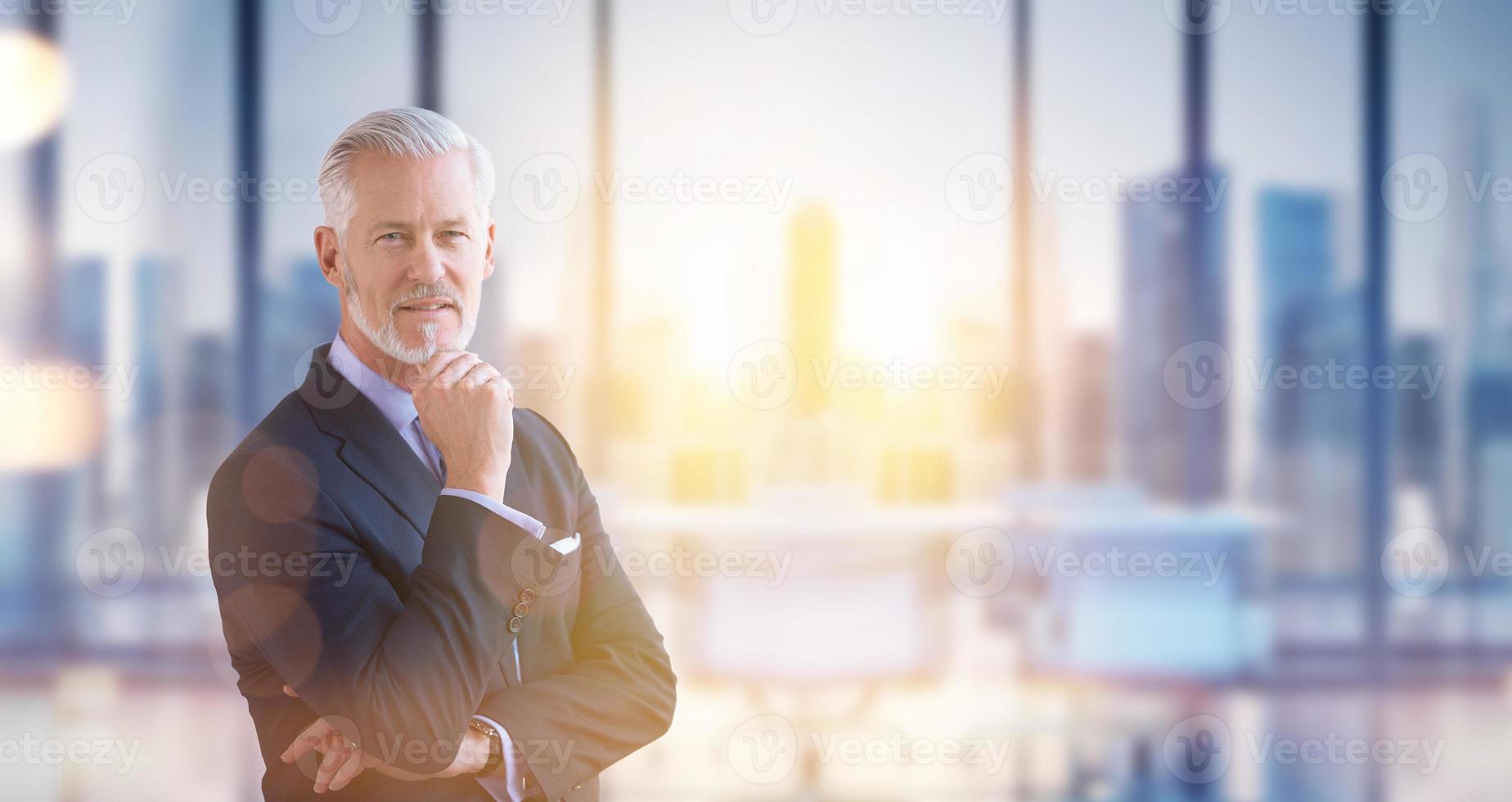 Senior businessman in his office photo