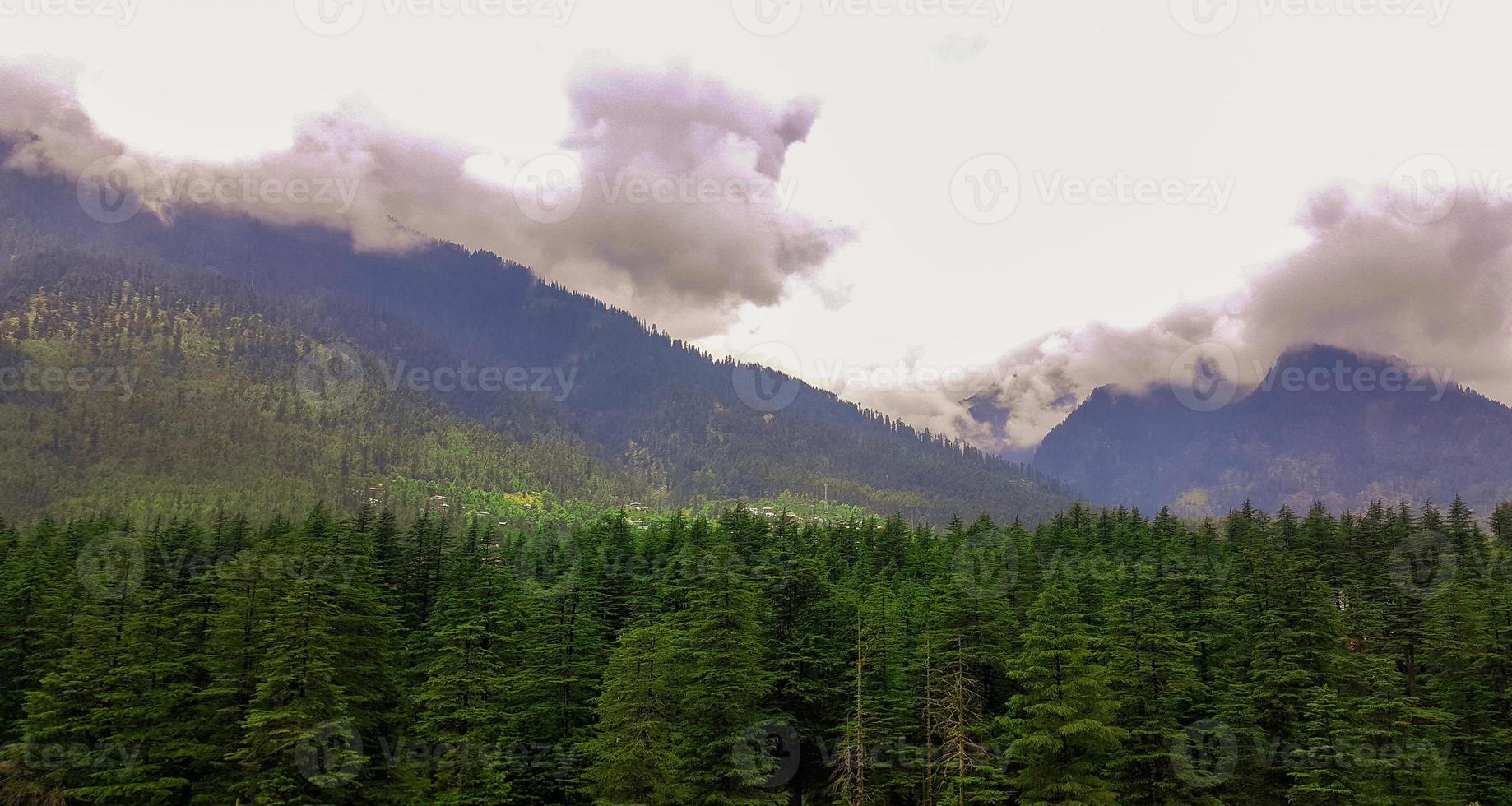 Mountains Under the Blue Sky photo