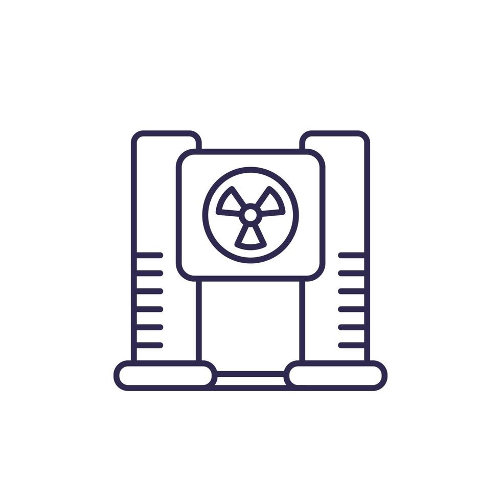 X-ray machine, radiology line vector icon