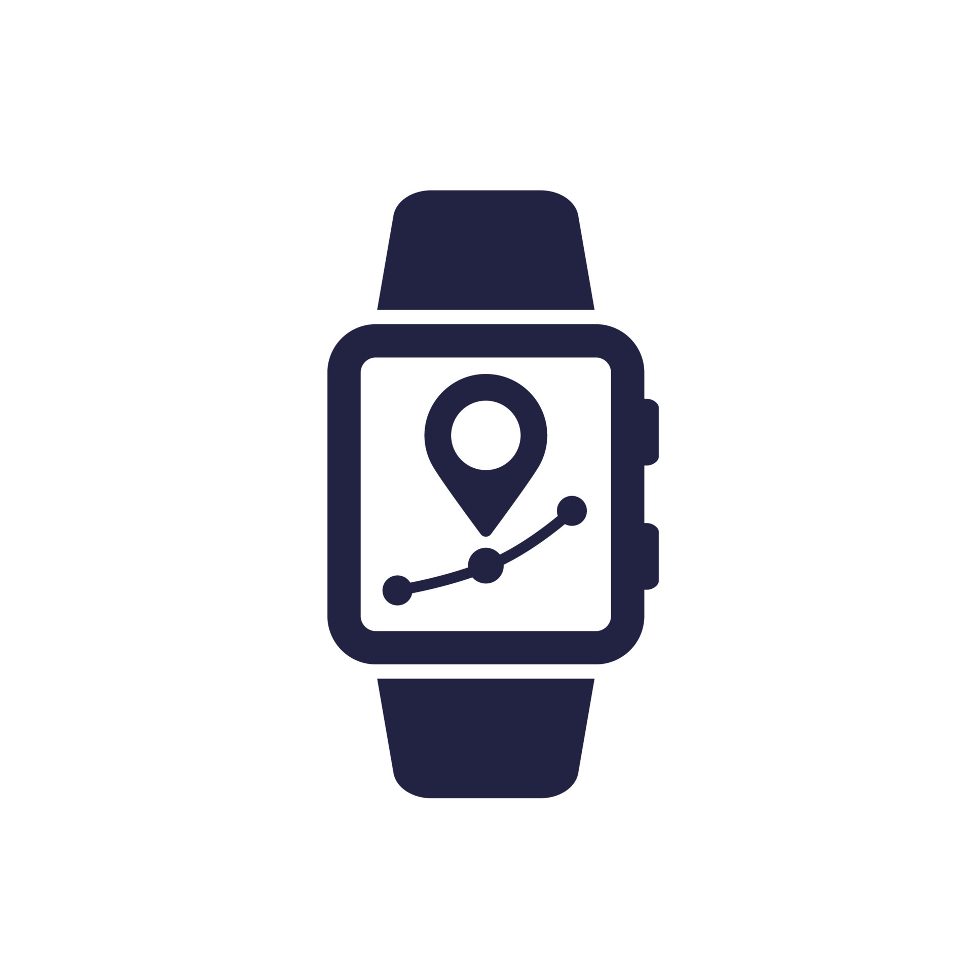 gps watch icon on white 10702559 Vector Art at Vecteezy