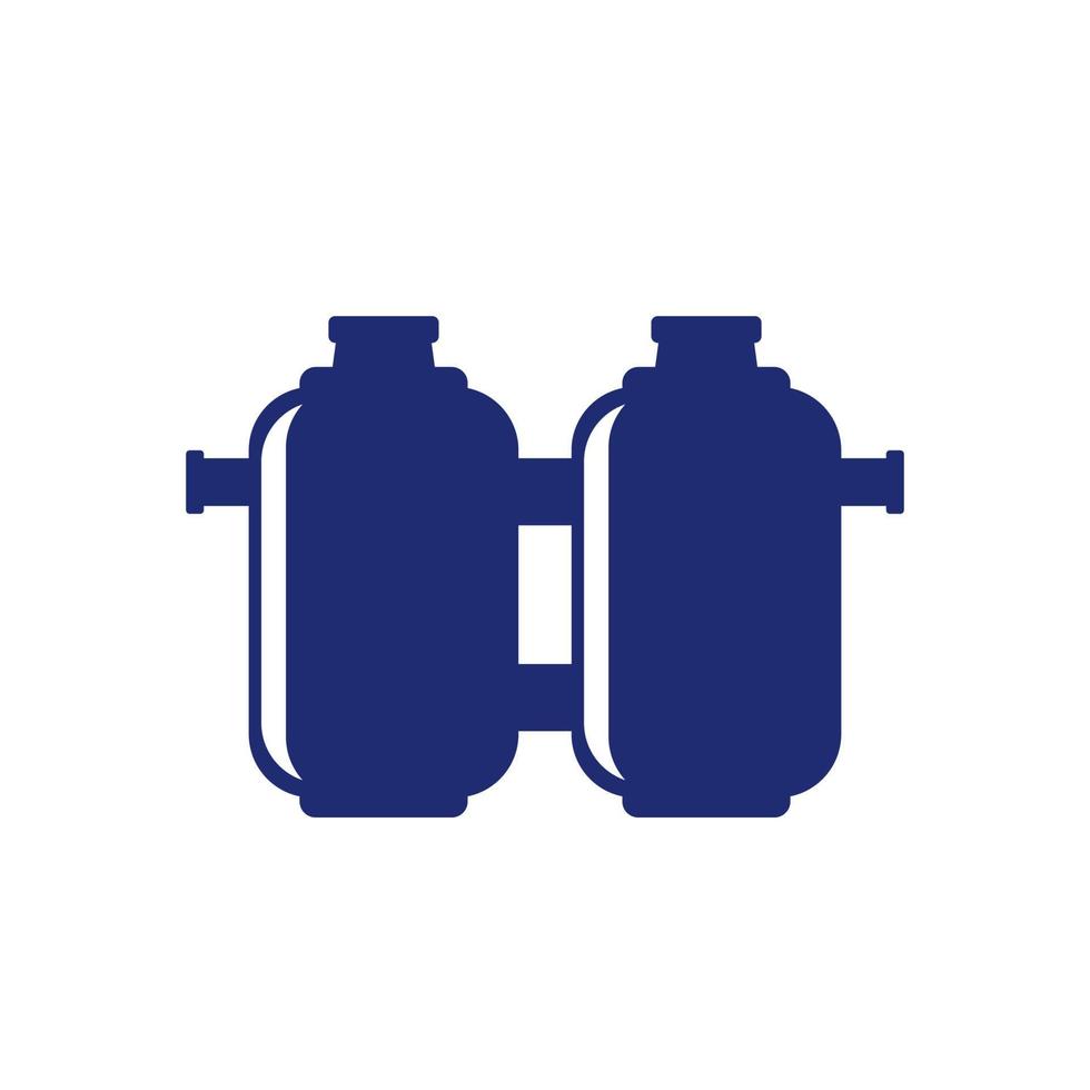 septic system with two tanks icon vector