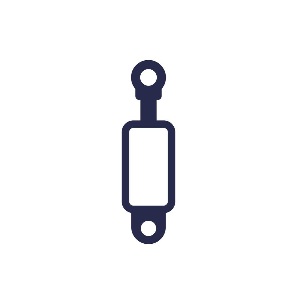 Hydraulic cylinder icon, vector sign