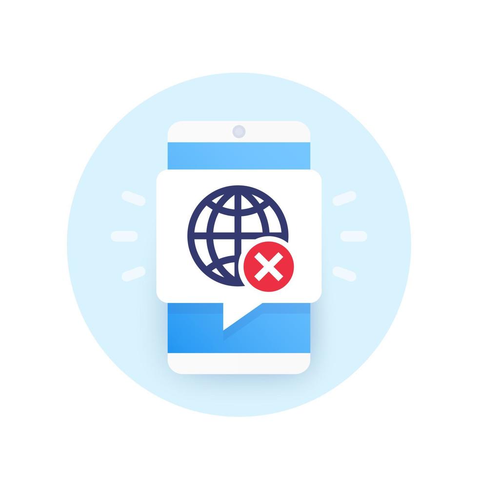 disconnect or offline, no internet access vector