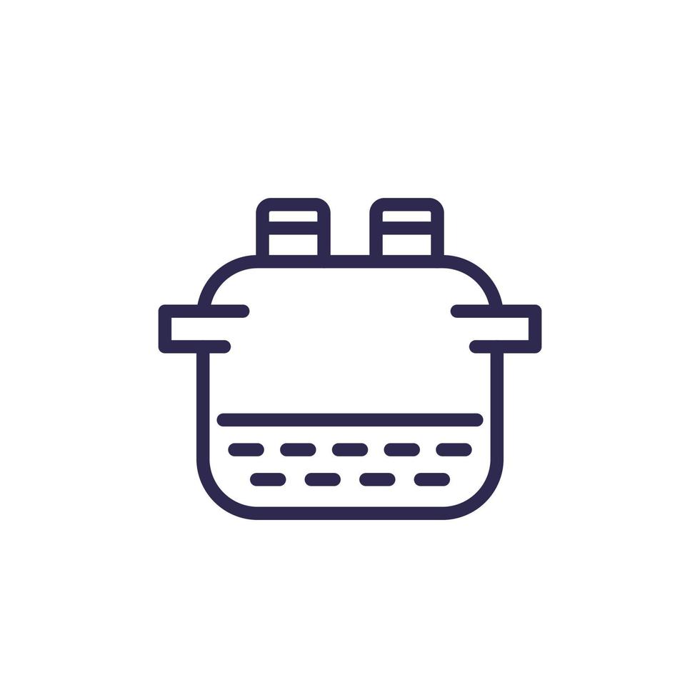 septic tank line icon on white vector