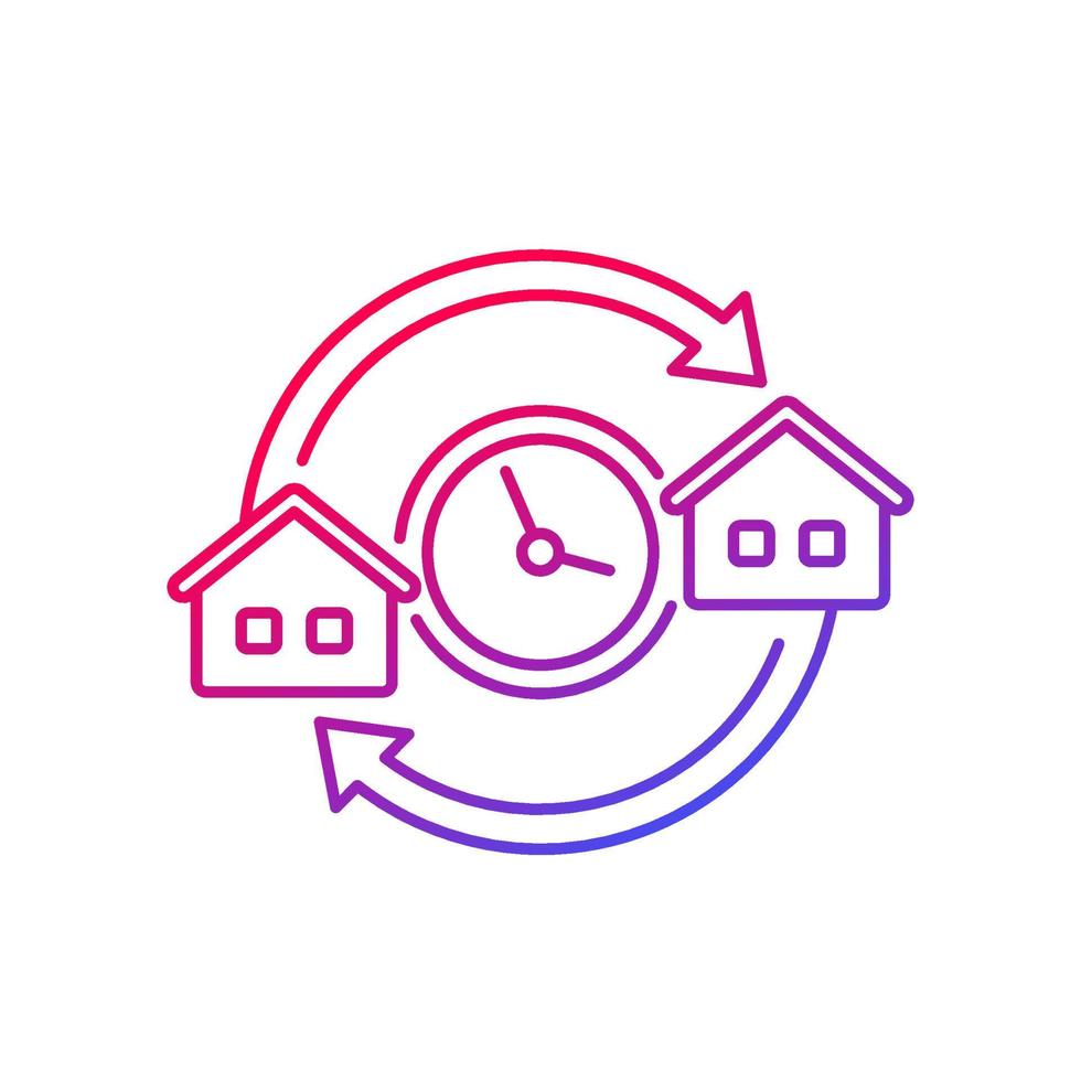 fast removal, moving in the new house line icon vector