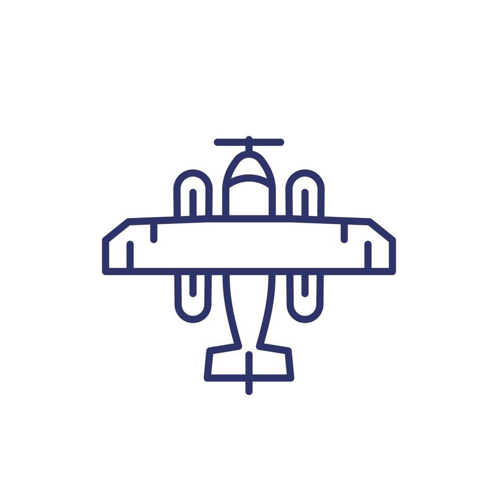 seaplane line icon on white vector