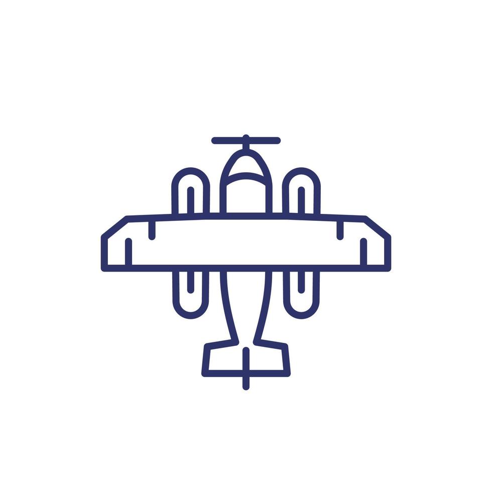 seaplane line icon on white vector