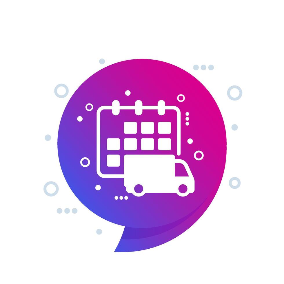 delivery schedule or date icon, vector