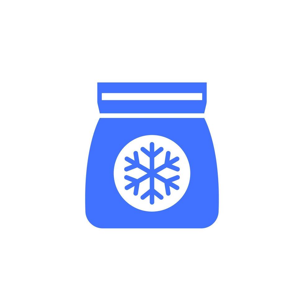 frozen bag icon on white vector