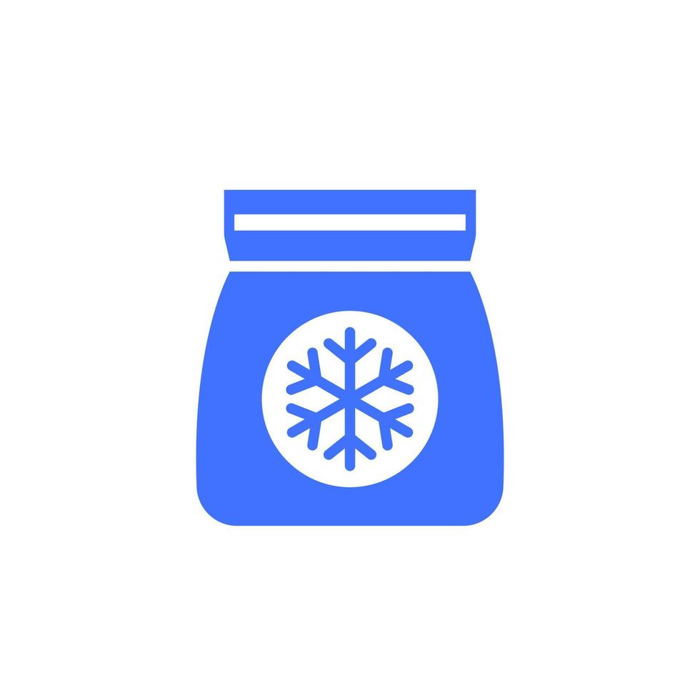 frozen bag icon on white vector