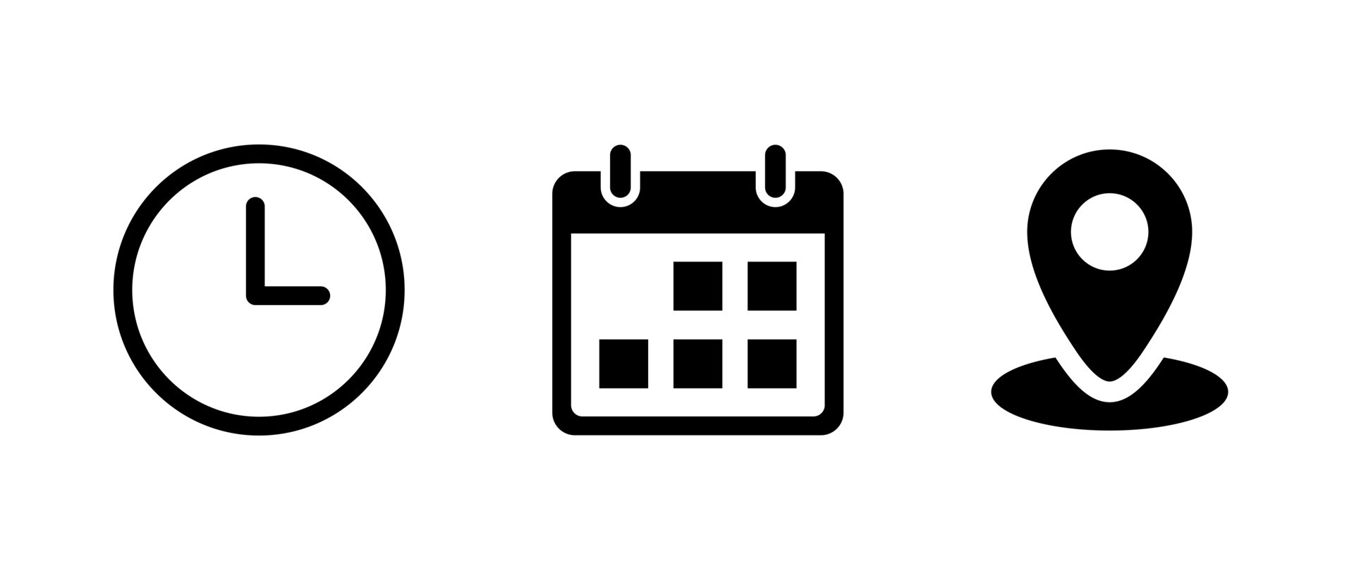 Time Date And Address Icon Vector Event Elements 10703121 Vector Art