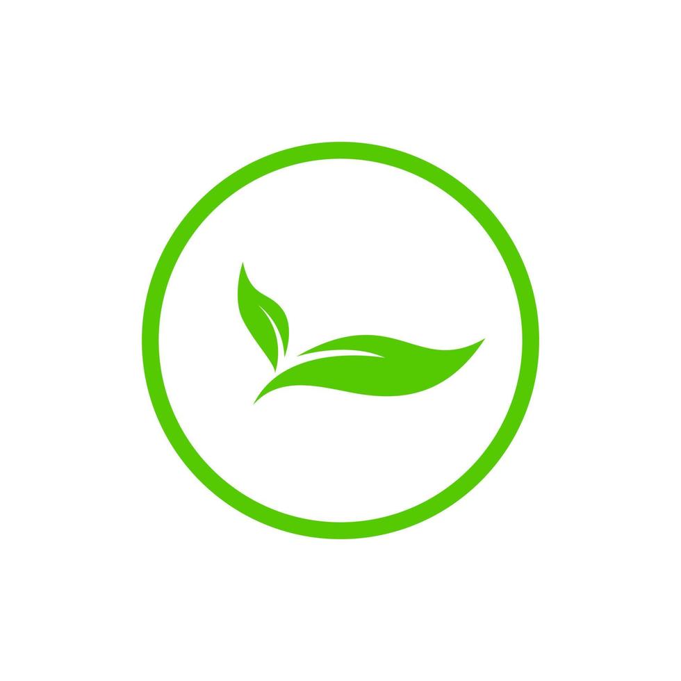 Leaf icon vector. Leaves shaped like a whale's tail vector