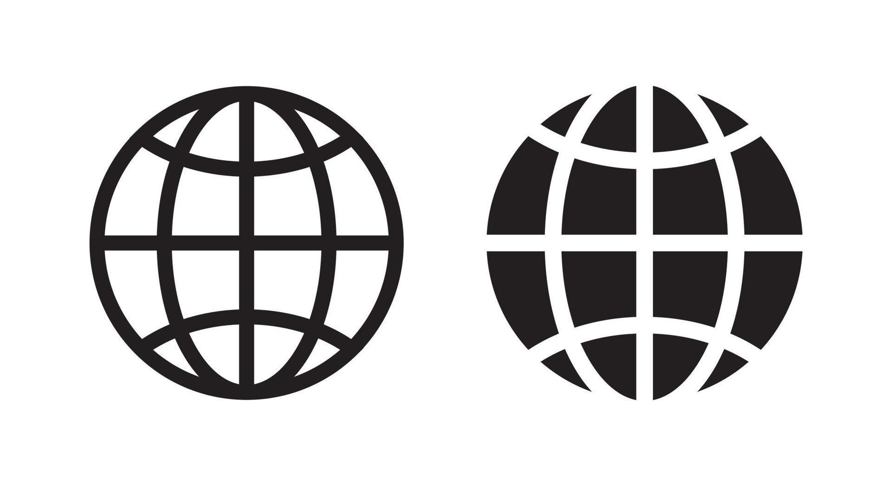 Internet, web, globe, website icon vector in clipart style