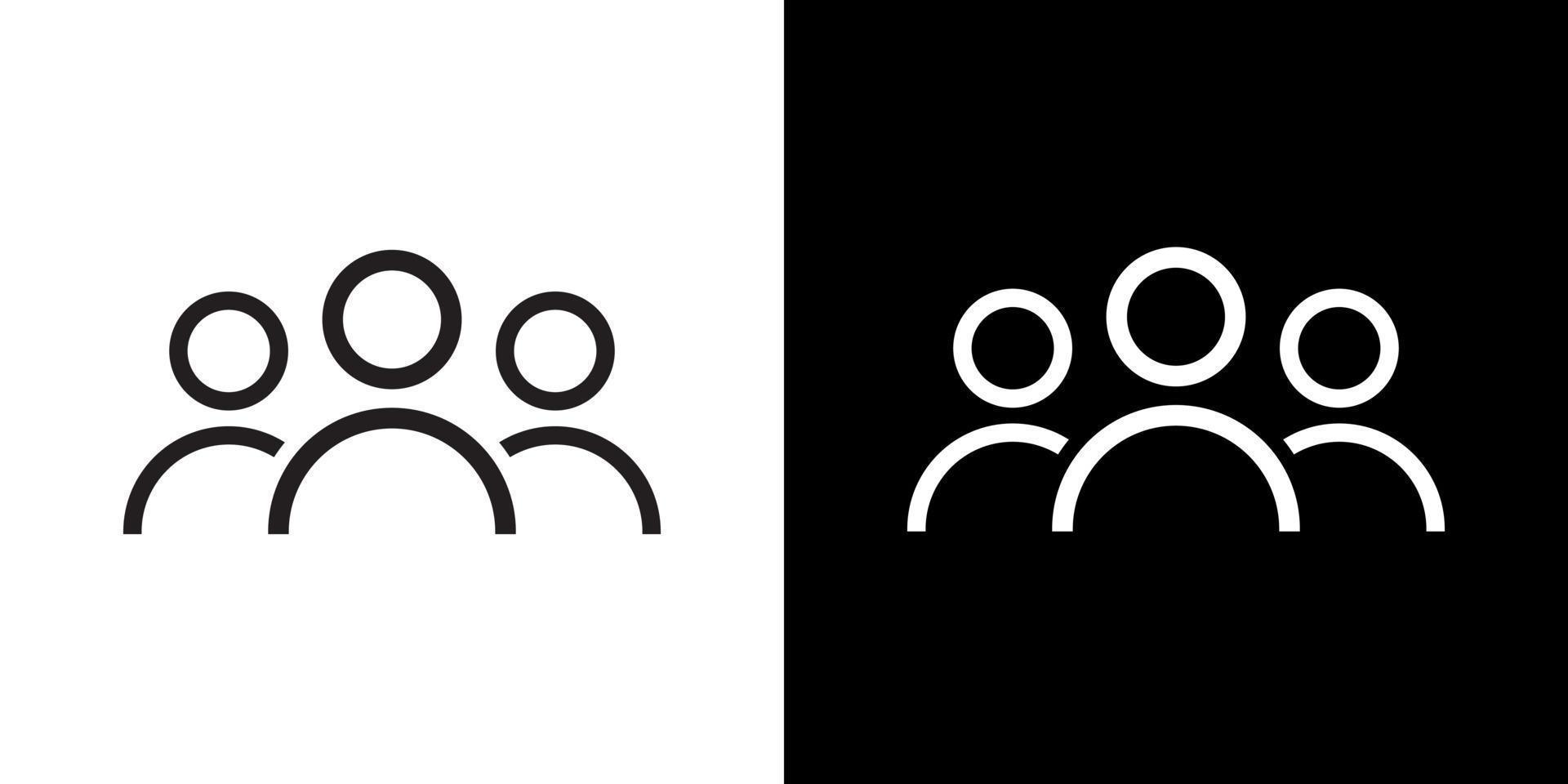 Group, teamwork, team icon vector in line style